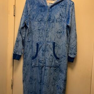 Plush Blue Hooded Women's Robe